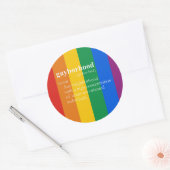 GAYBORHOOD Tシャツ/ゲイスラングTシャツ ラウンドシール (封筒)