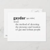GAYDAR (定義) ポストカード (正面/裏面)