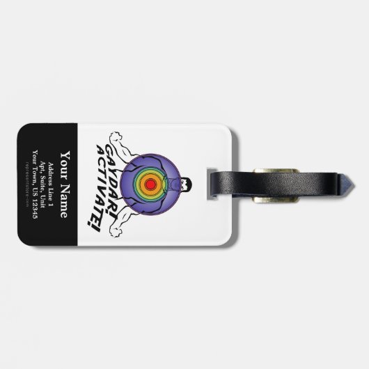 Gaydar! 活動化させて下さい! 虹のゲイ ラゲッジタグ (裏面横)