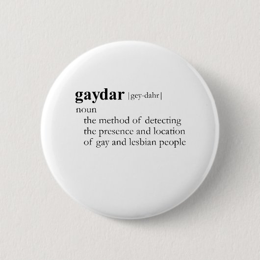 GAYDAR 缶バッジ (正面)