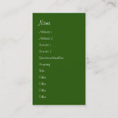 Gayleの回転木馬の馬の名刺 名刺 (裏面)