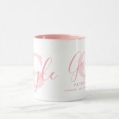 Gayle name meaning and monogram soft pink text マグカップ (中央)
