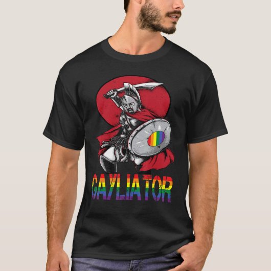 Gayliator, proud gay sword fighter from ancient ti tシャツ (正面)