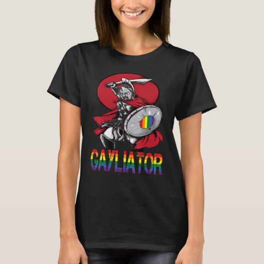 Gayliator, proud gay sword fighter from ancient ti tシャツ (正面)