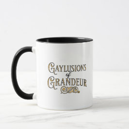 Gaylusions of Grandeur funny gay pun mug マグカップ