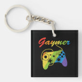 Gaymer | Rainbow Video Game Controller | Gaming キーホルダー (正面)
