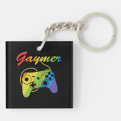 Gaymer | Rainbow Video Game Controller | Gaming キーホルダー (裏面)