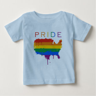 Gaymericanのプライド ベビーTシャツ