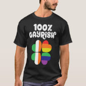 Gayrish LGBTQ Gay Pride Shamrock Lucky St Patricks Tシャツ (正面)