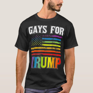 Gays For Trump LGBT Pride Gay Rainbow Flag Vote Re Tシャツ