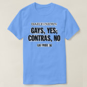 Gays yes contras no tシャツ (デザイン正面)