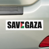 GAZA救バンパーステッカー バンパーステッカー (車上)