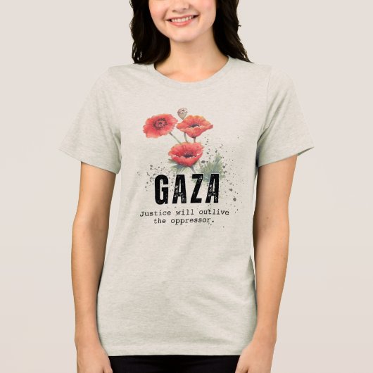 Gaza Anemone Flowers Tシャツ – Justice (正面)