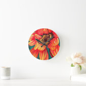 Gazania desert flower art by Sacha Grossel ラウンド壁時計 (ホーム)