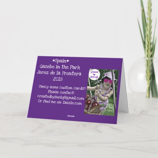 Gazebo in the Park Greeting Card カード (裏面)