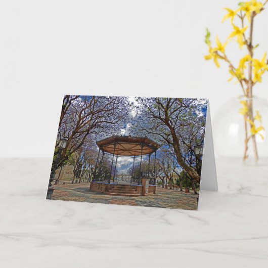 Gazebo in the Park Greeting Card カード (黄色い花)