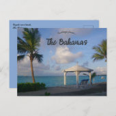 Gazebo on a Beach in The Bahamas ポストカード (正面/裏面)