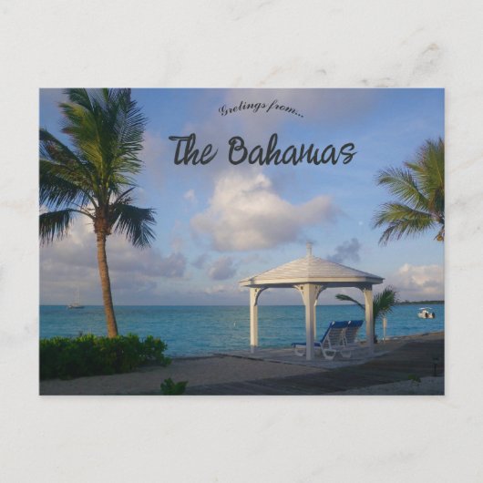 Gazebo on a Beach in The Bahamas ポストカード (正面)