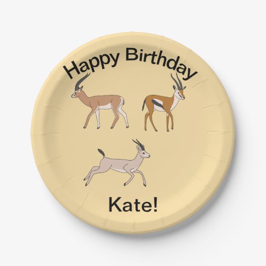 Gazelles ペーパープレート (正面)