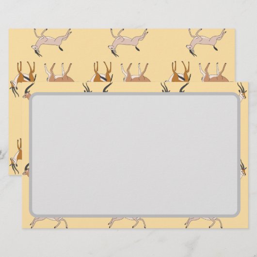 Gazelles 便箋 (正面/裏面)