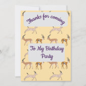 Gazelles Thank you  招待状 (正面)