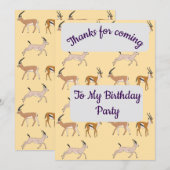 Gazelles Thank you  招待状 (正面/裏面)