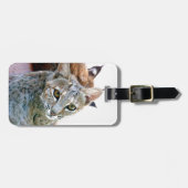 Gazelyの凝視|のボブキャットの手荷物ラベル ラゲッジタグ (正面横)