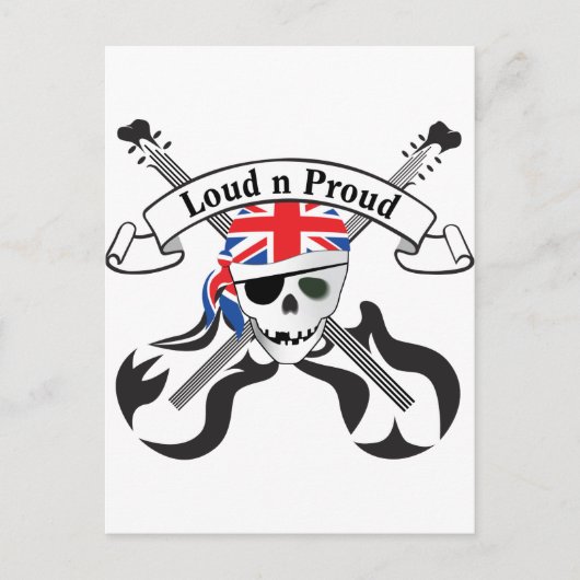 GBスカル&ギター ポストカード (正面)