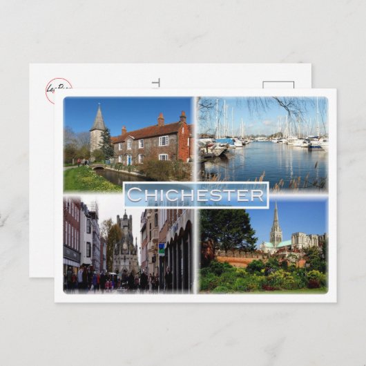 GBチェスター – ボシャム教会とブルックハウス –  ポストカード (正面/裏面)