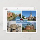 GB王国統一された – イングランド – ノリッジノーフォーク – ポストカード (正面/裏面)