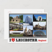 GB王国統一された – イングランド – レスター –  ポストカード (正面/裏面)