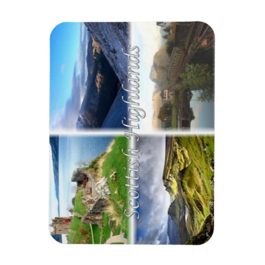 GB王国統一された – スコットランド – スコットランド高地 マグネット (縦)