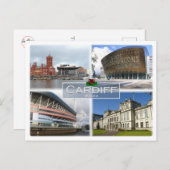 GB統一された王国 – ウェールズ – カーディフ –  ポストカード (正面/裏面)
