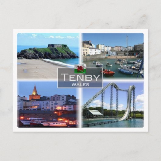 GB統一された王国 – ウェールズ – テンビー – ポストカード (正面)