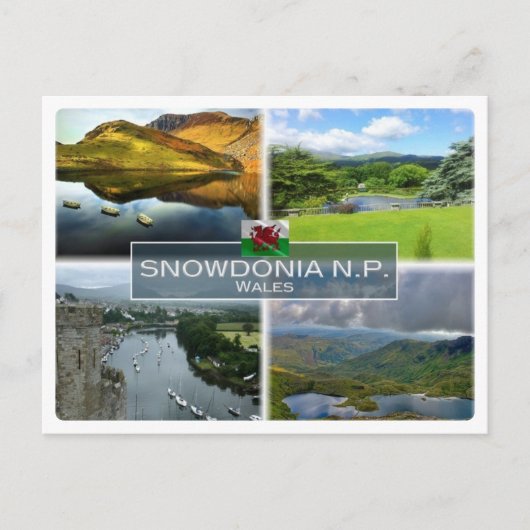 GB統一された王国 – ウェールズ – Snowdonia N.P. ポストカード (正面)