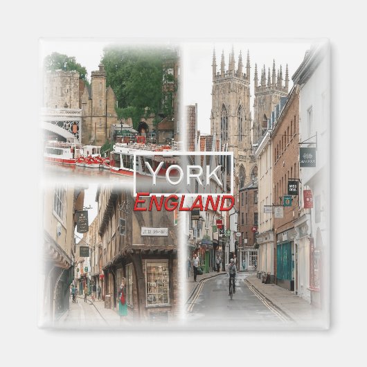 GB0144ヨーロッパ、イギリス、ヨーク、冷蔵庫 マグネット (正面)