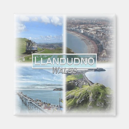 GB0163 Europe, Wales, Llandudno,冷蔵庫 マグネット (正面)