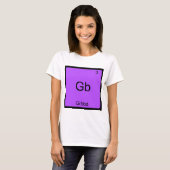 Gb – ギブおもしろいス化学素子シンボルTシャツ Tシャツ (正面フル)