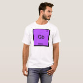 Gb - ギブス おもしろ 化学 元素記号 Tシャツ (正面フル)