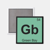 Gb – グリーンベイウィスコンシン化学周期表 マグネット (正面/裏面)