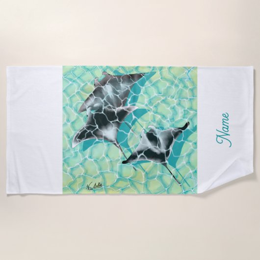 GB Beachtowel Manta Ray ビーチタオル (正面)