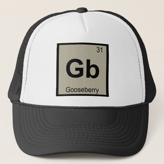Gb - Gooseberry化学の定期表記号 キャップ (正面)
