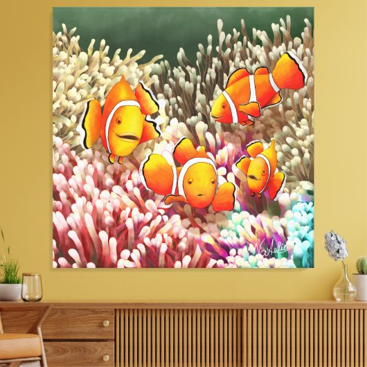 GB Print on canvas clown fish キャンバスプリント (インサイチュ (リビング))