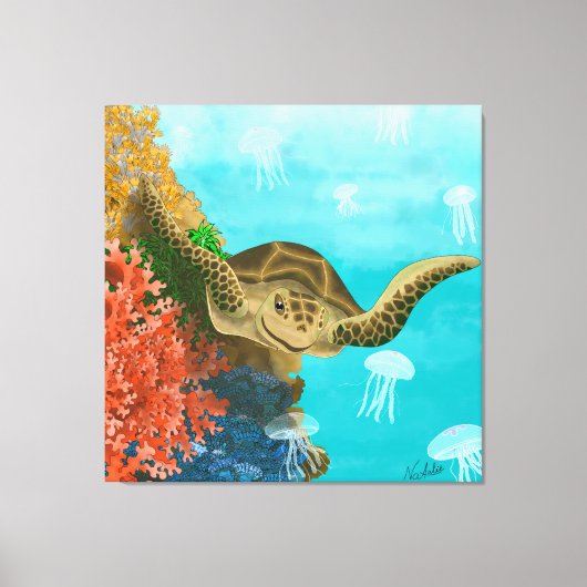 GB Print on canvas turtle キャンバスプリント (正面)