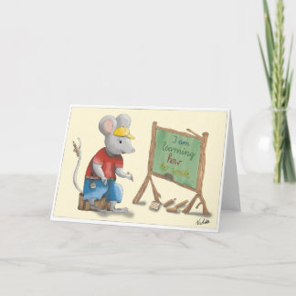 GB School enrollment card, lovingly hand-drawn boy カード