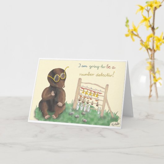 GB School enrollment card, lovingly hand-drawn boy カード (黄色い花)