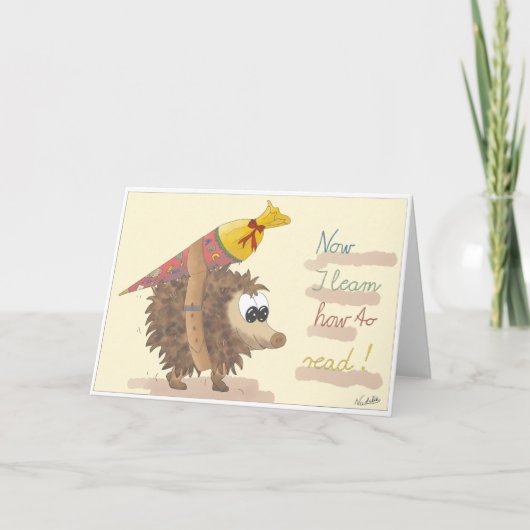 GB School enrollment card, lovingly hand-drawn gir カード (正面)