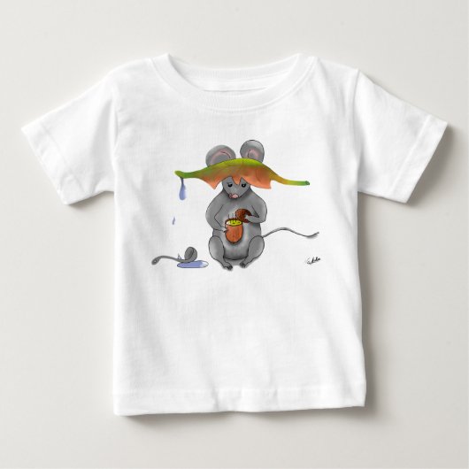 GB Shirt Autumn Mouse ベビーTシャツ (正面)