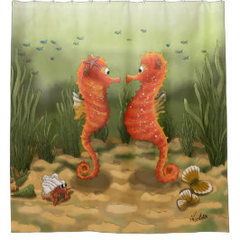 GB Shower Curtain Seahorses シャワーカーテン