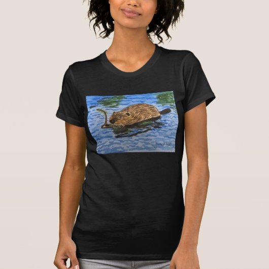 GBFCココアウォーター色の女性のtシャツ Tシャツ (正面)